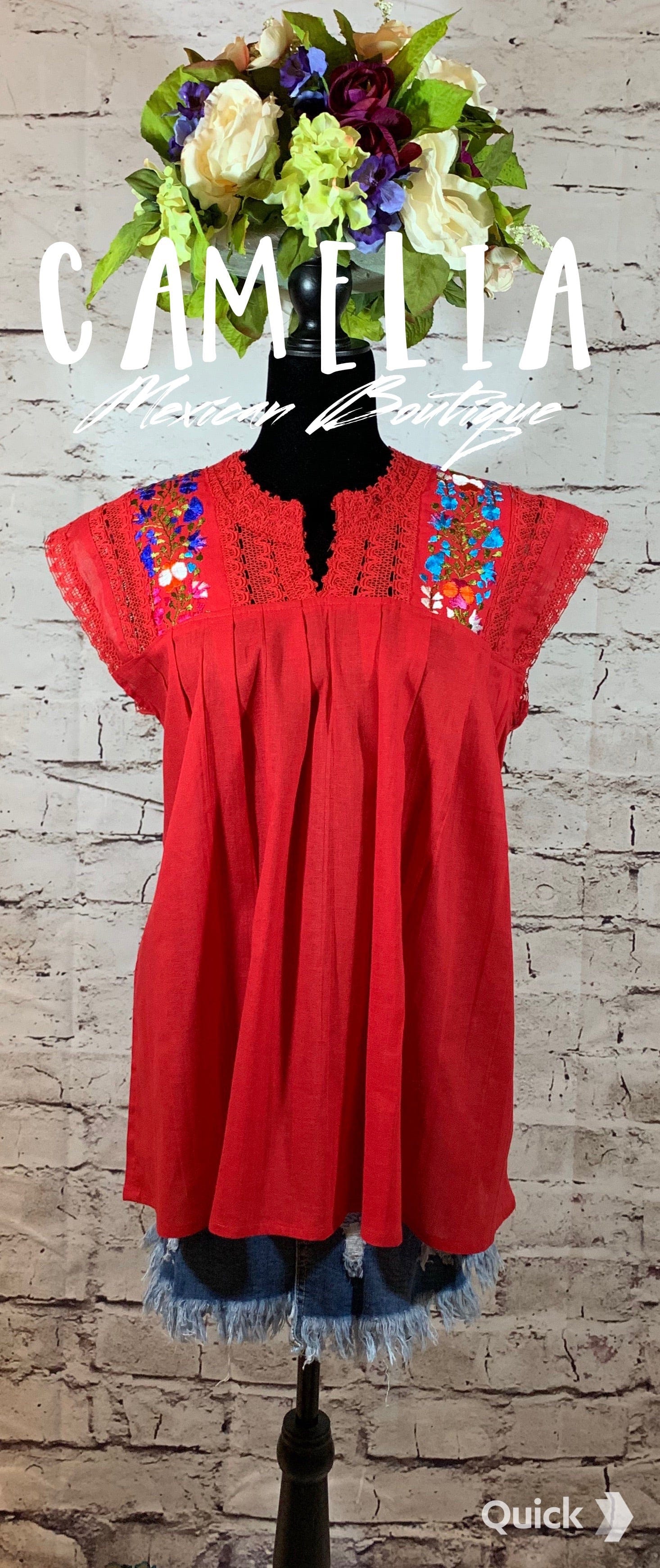 San Antonino Gauze Laced Blouse - Sleeveless