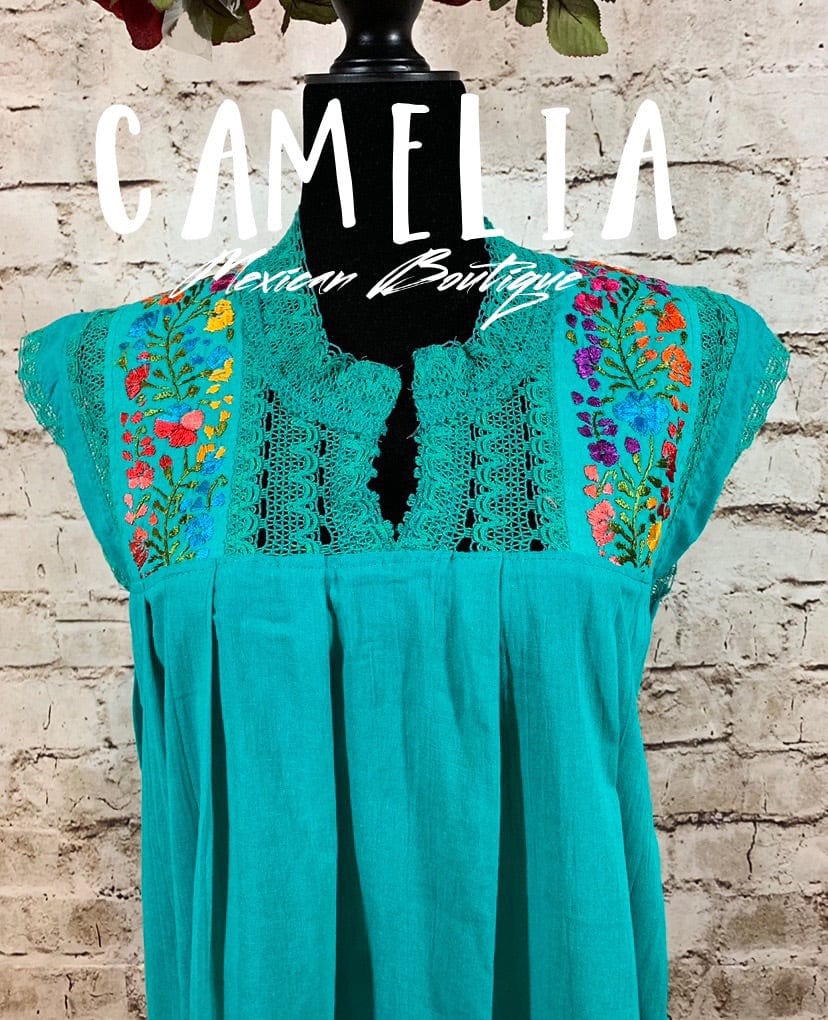 San Antonino Gauze Laced Blouse - Sleeveless