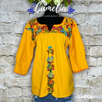 San Antonino Mexican Tunic V-Neck -  3/4 Sleeve
