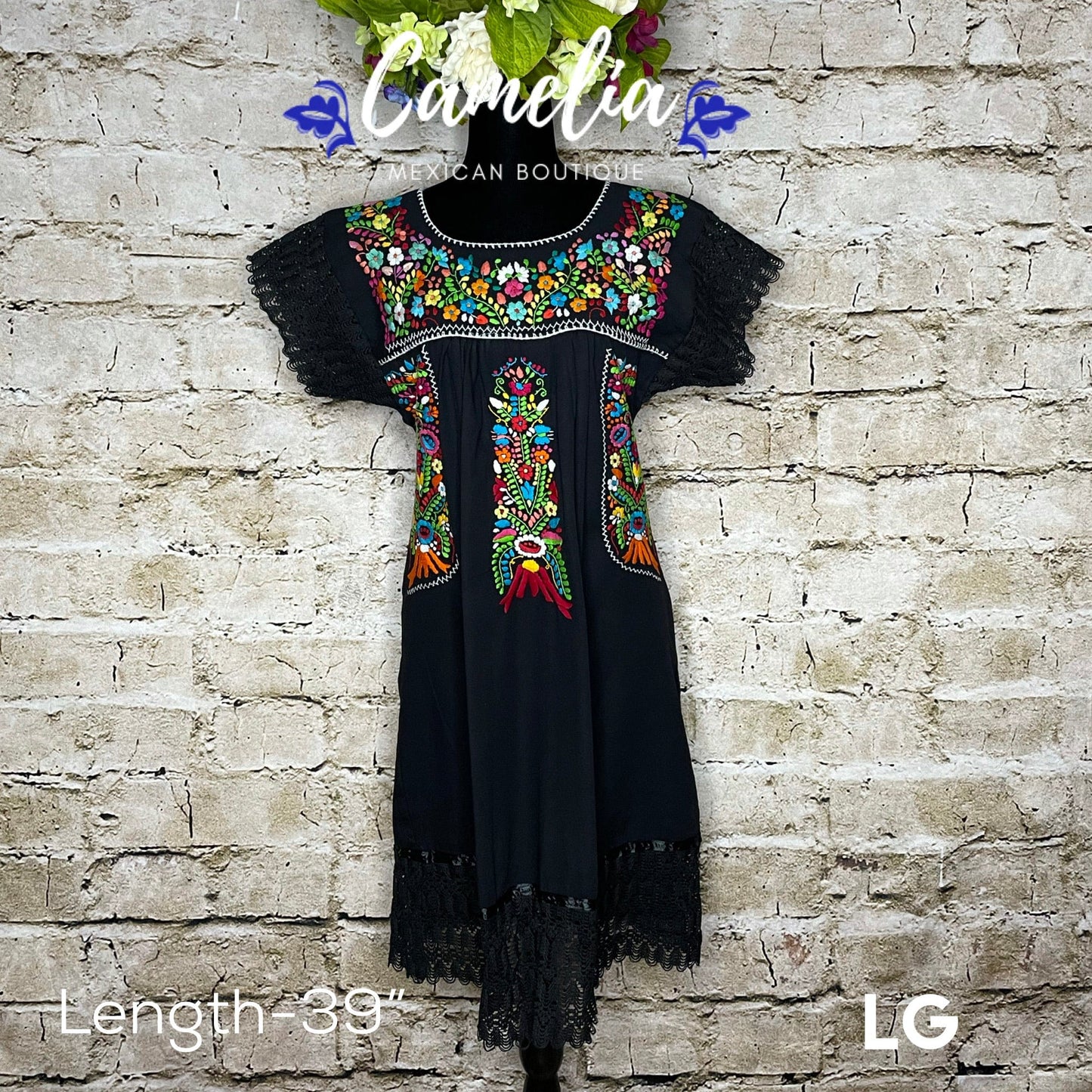 San Antonio Mexican Dress Lace Mini