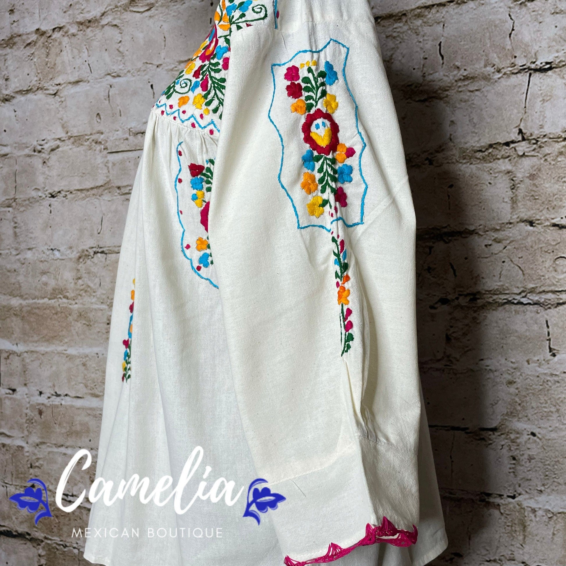 San Antonio Mexican Tunic 3/4 Sleeve Detailed