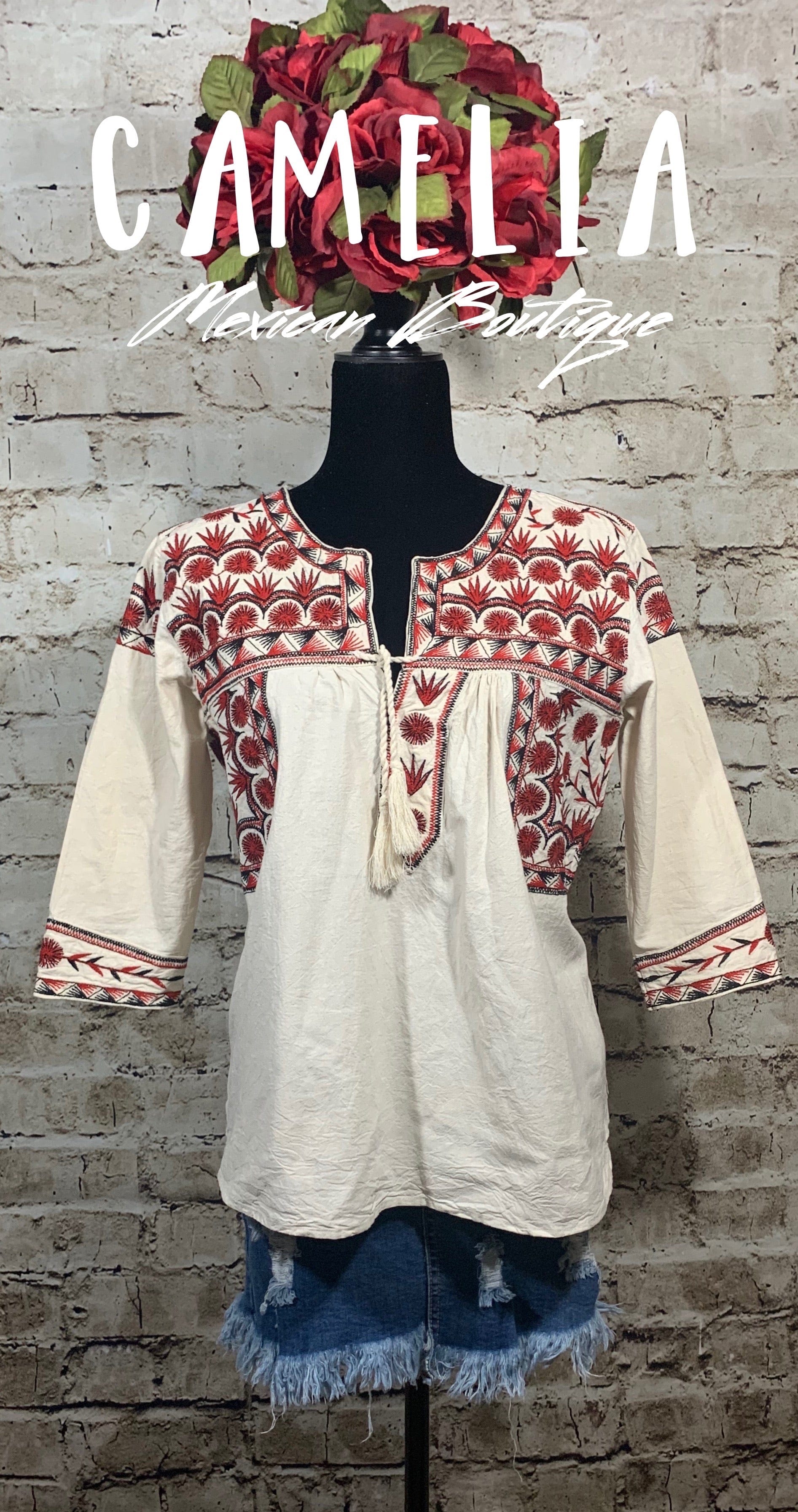 Santa Maria Oaxaca Blouse Tunic  PLUS