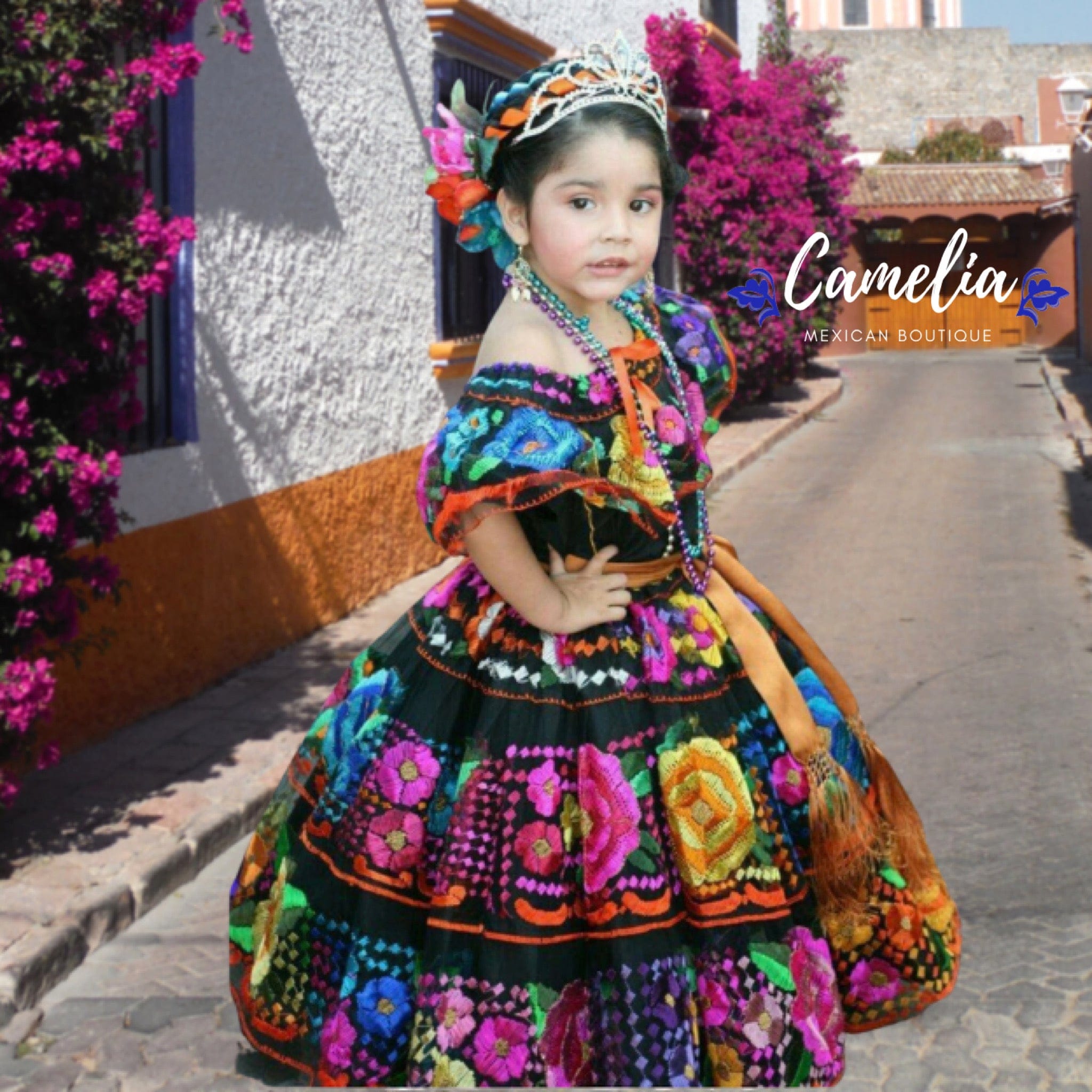 Traditional Chiapas Dress Girls Camelia Mexican Boutique