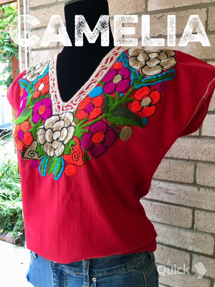 Zinnia Embroidered Mexican Blouse
