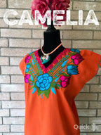 Zinnia Embroidered Mexican Blouse
