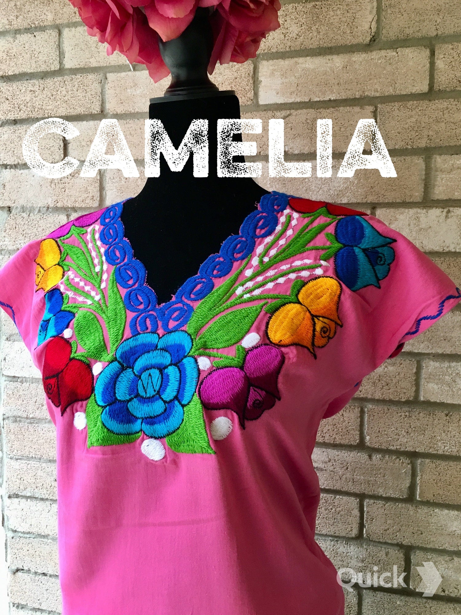 Zinnia Embroidered Mexican Blouse