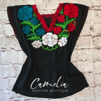 Zinnia Embroidered Mexican Blouse - VIVA MEXICO